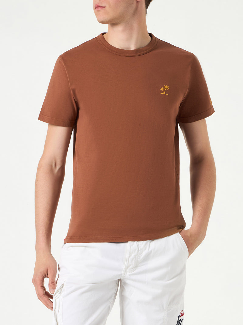 Herren-T-Shirt aus brauner Baumwolle