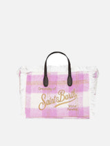 Colette wooly handbag with gingham print