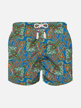 Boy swim shorts with paisley print