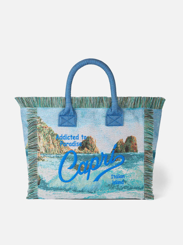 Vanity Gobelin shoulder bag with Capri embroidery