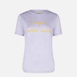 T-shirt in lino con ricamo Capri Ciao Ciao