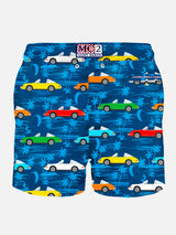Man swim shorts with cars print