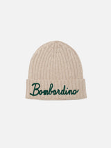 Cashmere blend hat with Bombardino embroidery