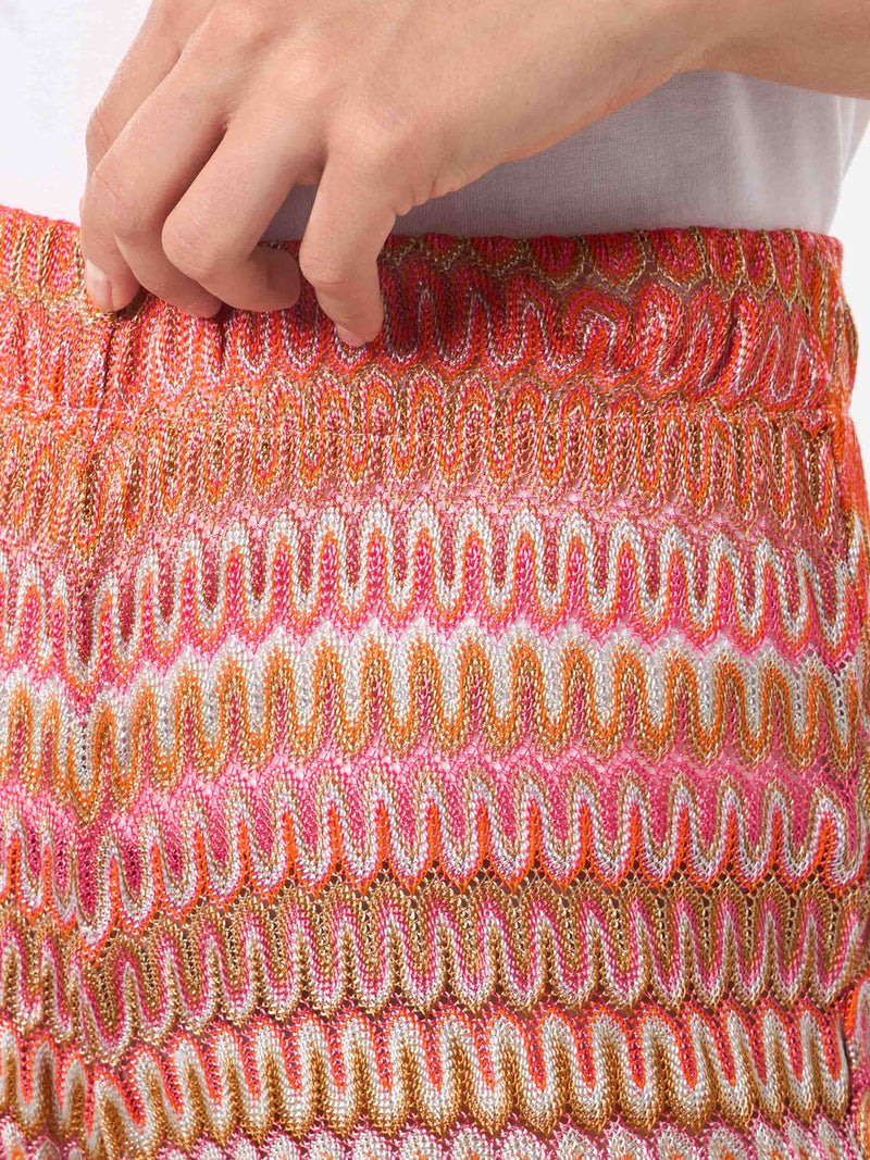 Multicolor knitted shorts