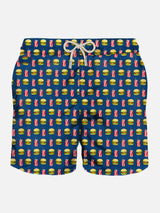 Man light fabric swim shorts with Coca-Cola print | COCA-COLA® SPECIAL EDITION