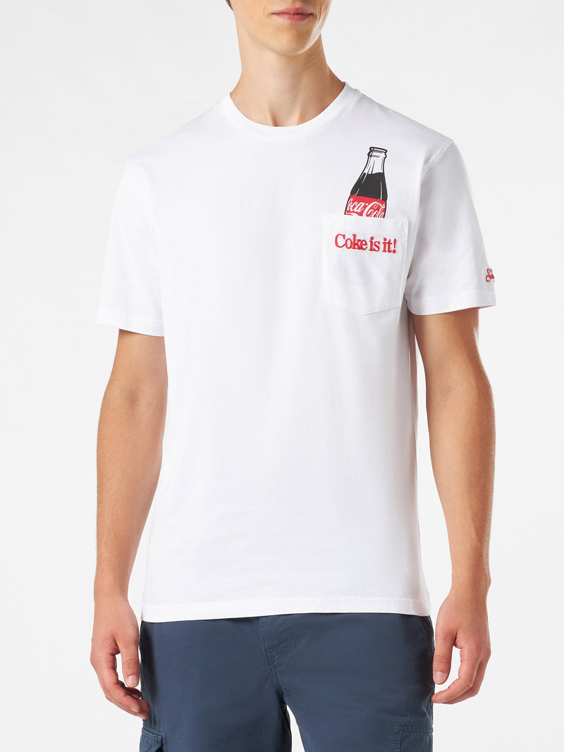 T-shirt uomo in cotone con ricamo | COCA COLA EDIZIONE SPECIALE