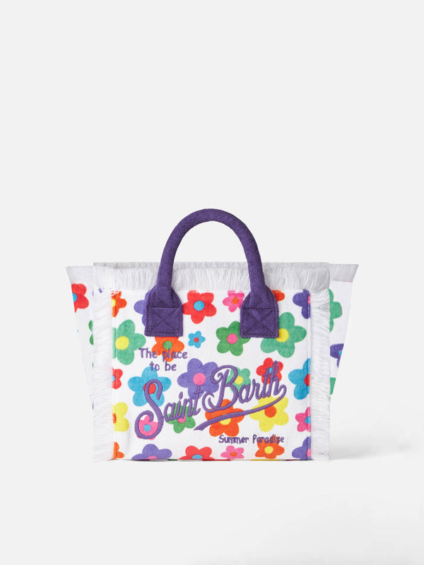 Colette terry handbag with multicolor daisy print