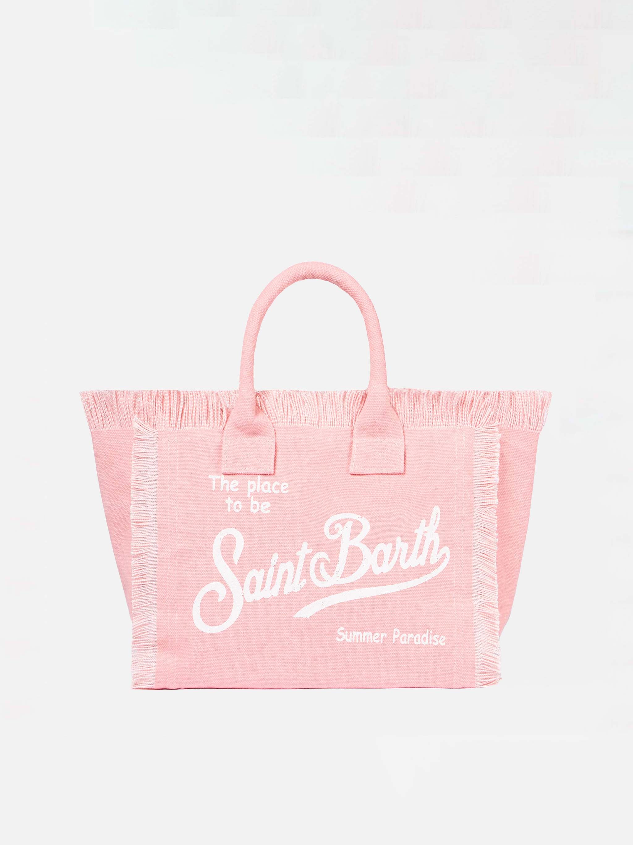 Colette pink cotton canvas handbag – MC2 Saint Barth