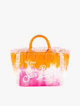 Colette tie dye canvas handbag