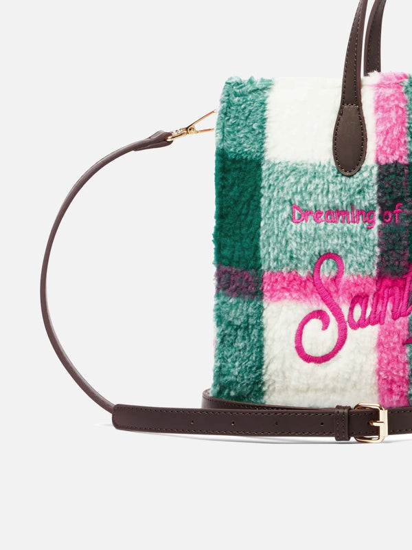 Vivian Sherpa-Handtasche mit mehrfarbigem Karodruck