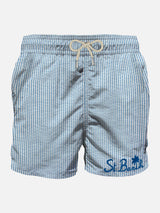 Light-blue man swim shorts with pocket