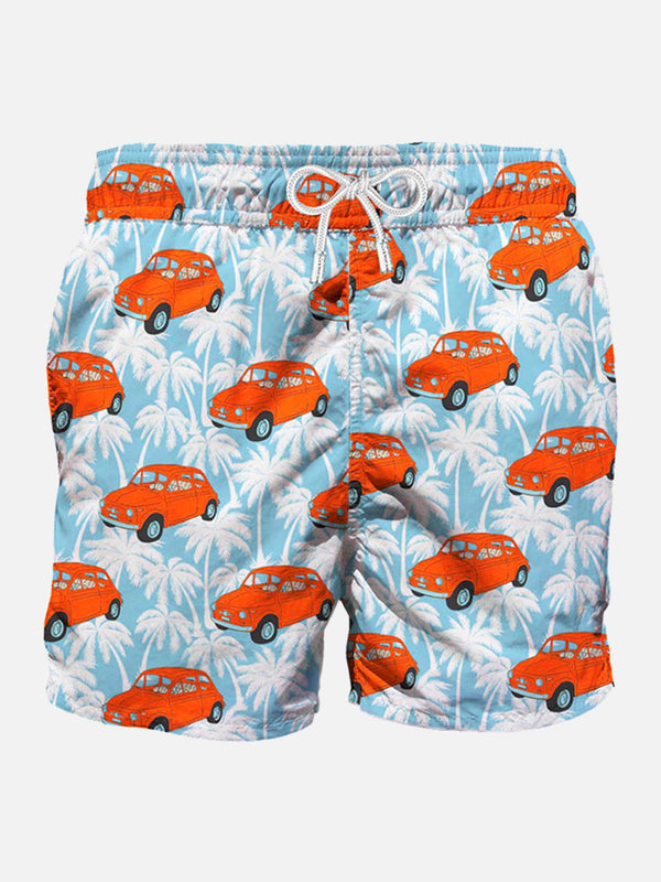 Man swim shorts with Fiat 500 car print | |FIAT© 500 Special Edition