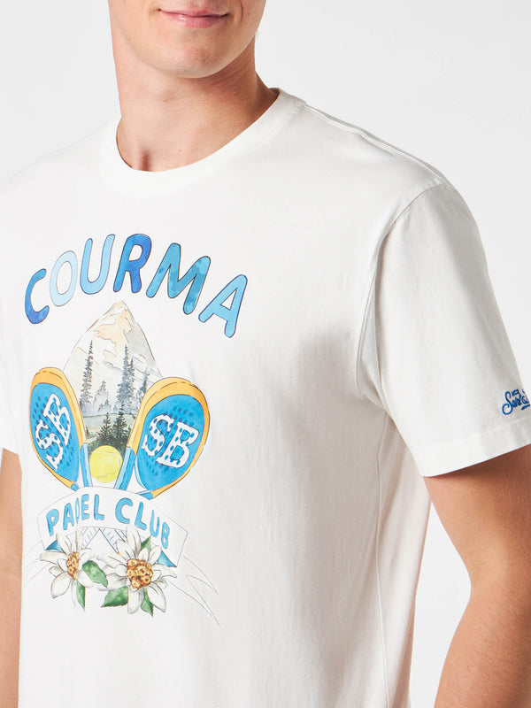 Man heavy cotton t-shirt with Courma Padel Club print