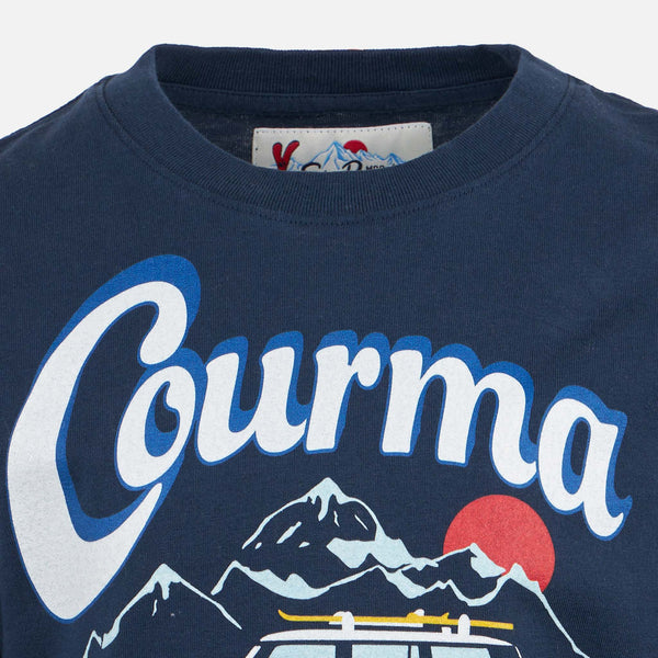 T-shirt da bambino in cotone pesante con stampa Courma