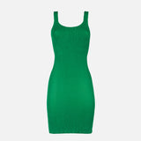 Green crinkle dress