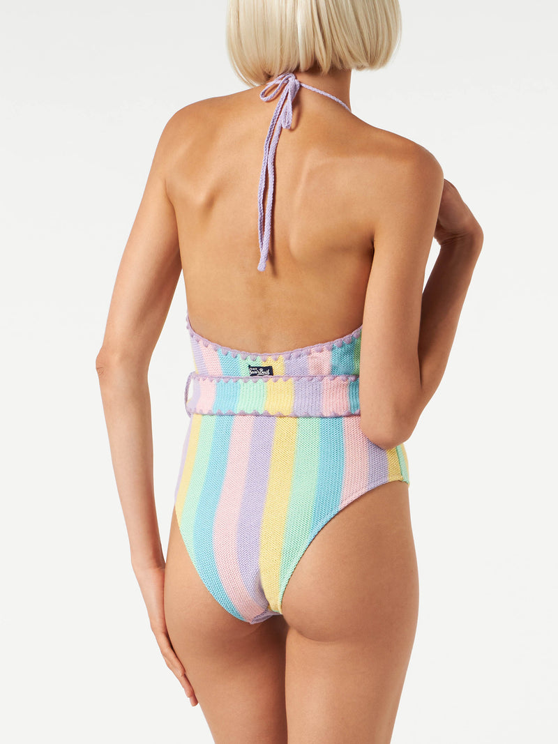 One piece swimsuit pastel crochet