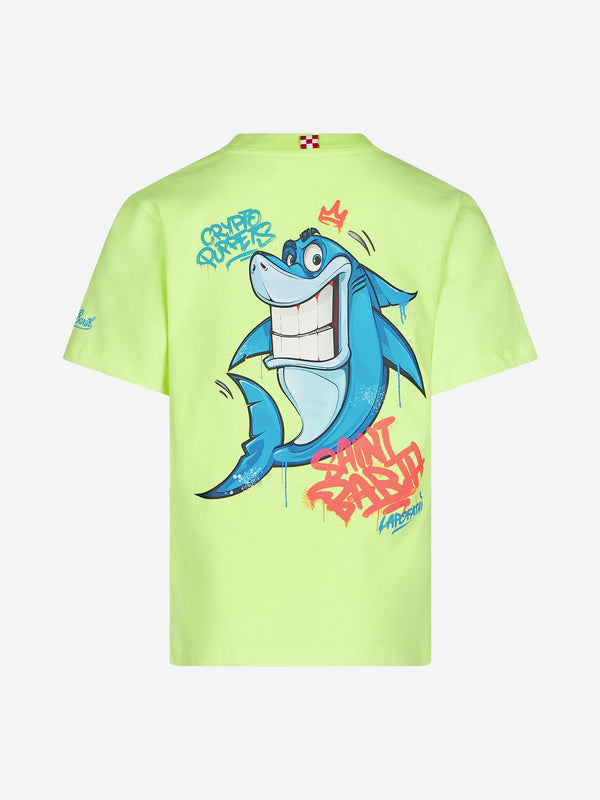 T-shirt da bambino con stampa Crypto shark | CRYPTO PUPPETS® EDIZIONE SPECIALE