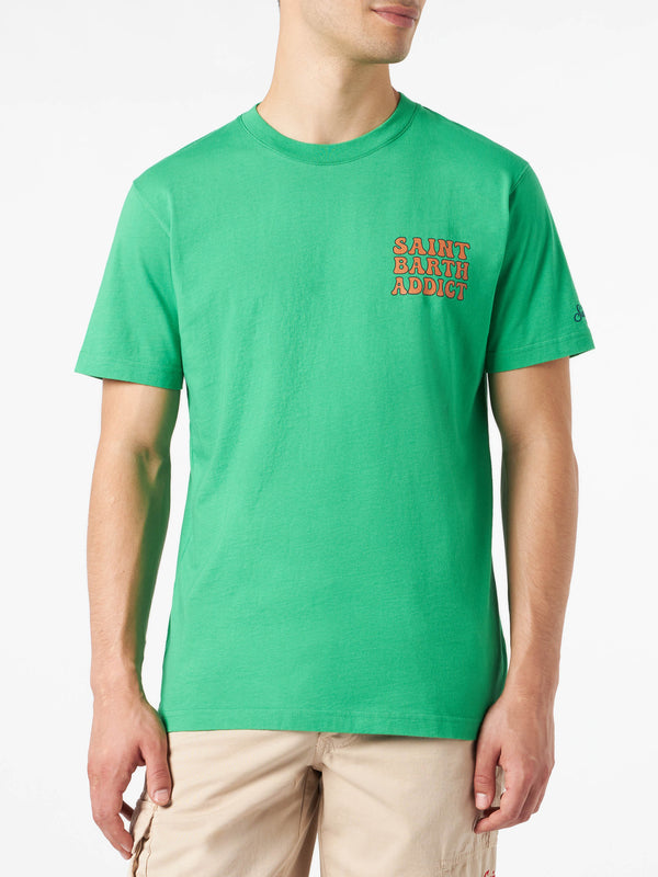 Man cotton t-shirt with Cuba Libre addicted print