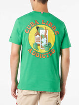 Man cotton t-shirt with Cuba Libre addicted print