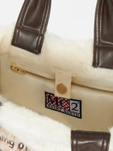 Brown gradient furry Flavea handbag