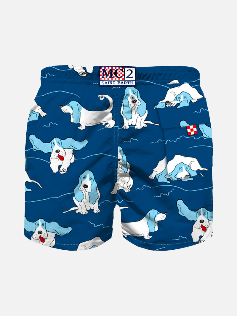 Basset Hound print Boy Swimshorts