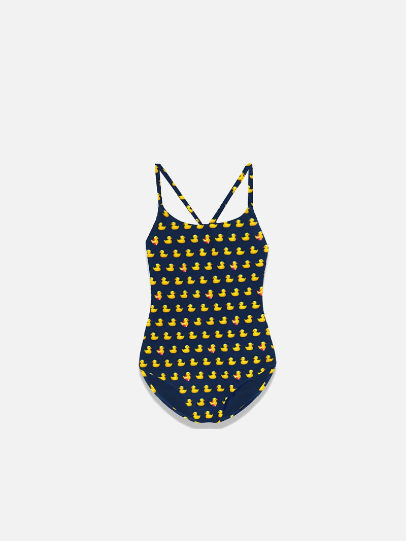 Girls Swimsuit ducky print