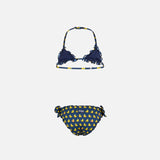 Girl triangle bikini with ducky print