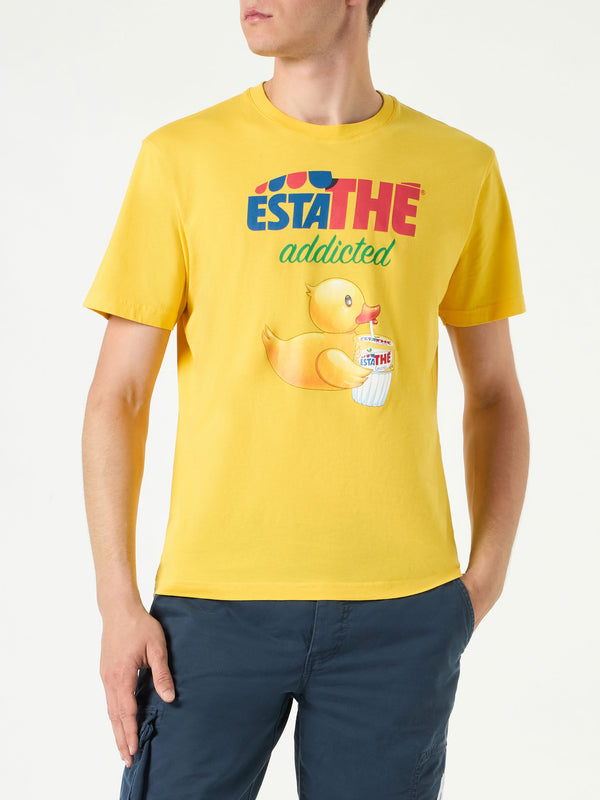 Man cotton t-shirt with Estathé ducky print | ESTATHE' SPECIAL EDITION
