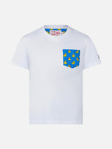 Boy cotton t-shirt with printed pocket