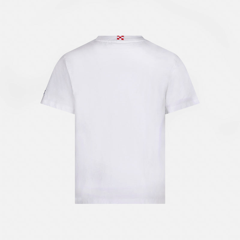 T-shirt da bambino in cotone con stampa e ricamo Estathé summer mood | Edizione speciale Estathé®