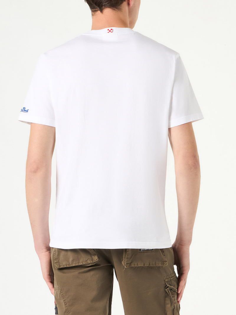 T-shirt da uomo in cotone con ricamo Estathé Summer Mood | ESTATHE' EDIZIONE SPECIALE