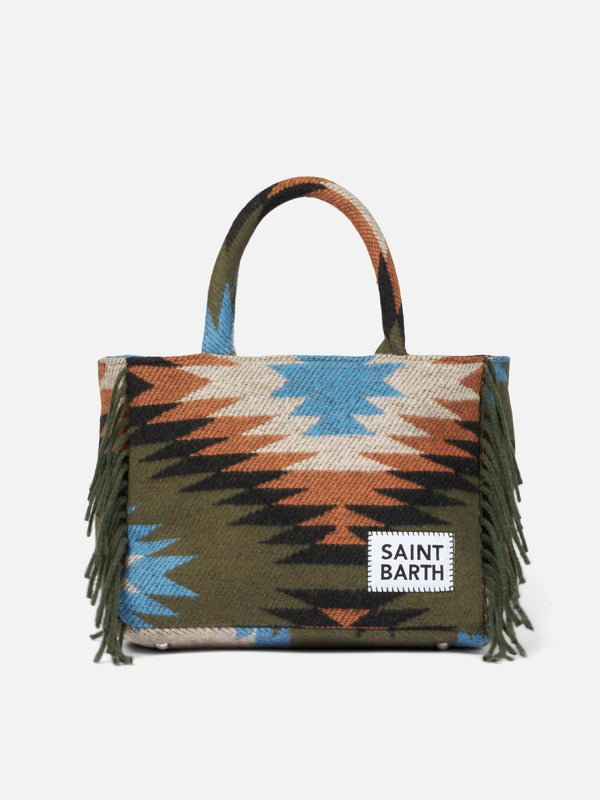 Colette blanket handbag with ethnic print