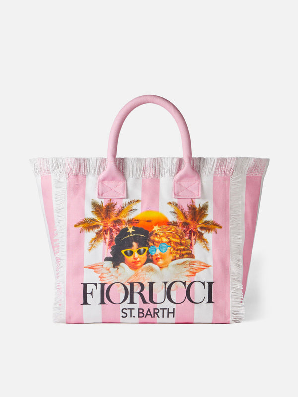 Vanity canvas shoulder bag with St. Barth patch – MC2 Saint Barth