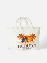 Colette white cotton canvas handbag with Fiorucci Angels print | FIORUCCI SPECIAL EDITION