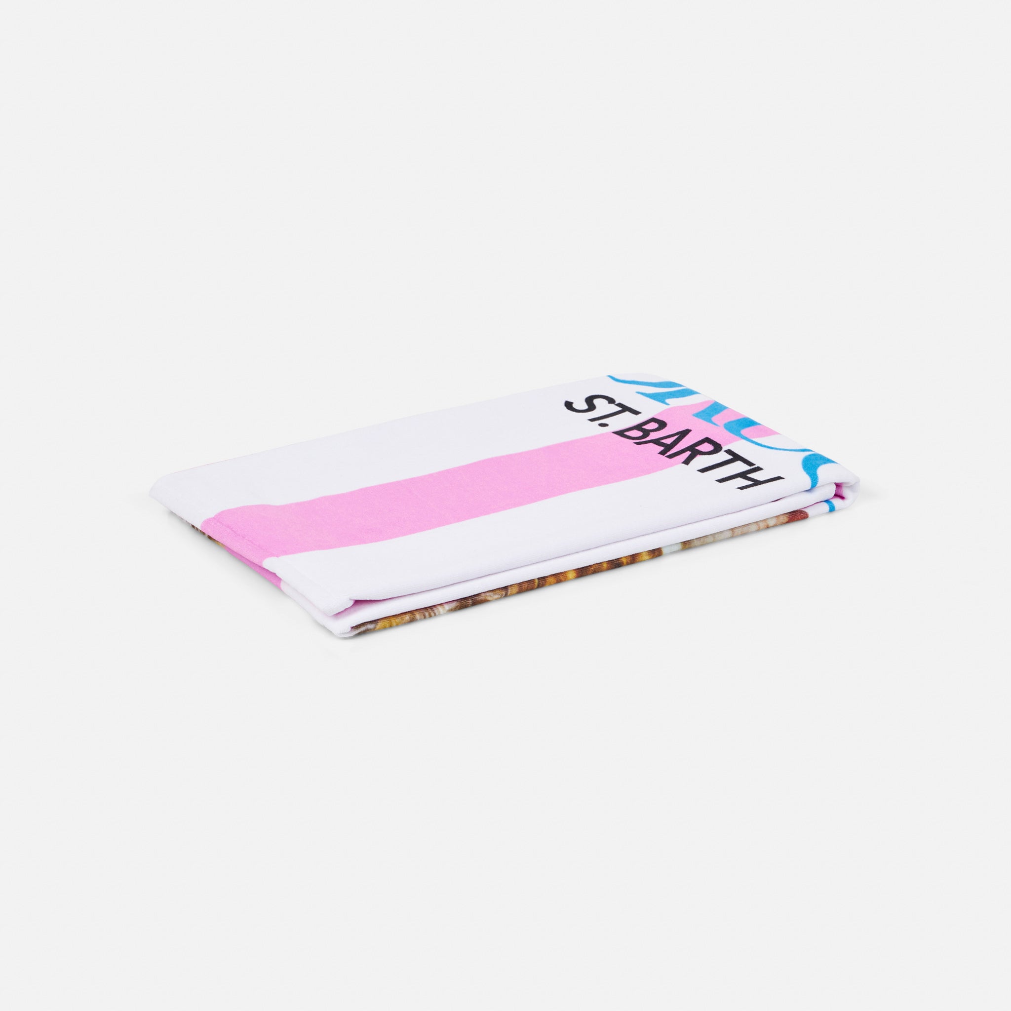 Printed soft terry beach towel with stripes and Fiorucci Angels | FIOR ...
