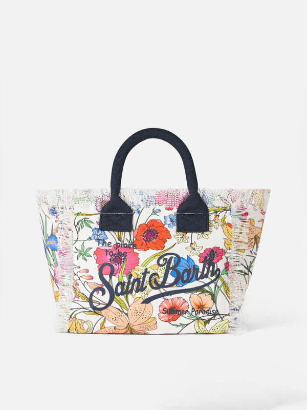 Colette canvas handbag with flower print