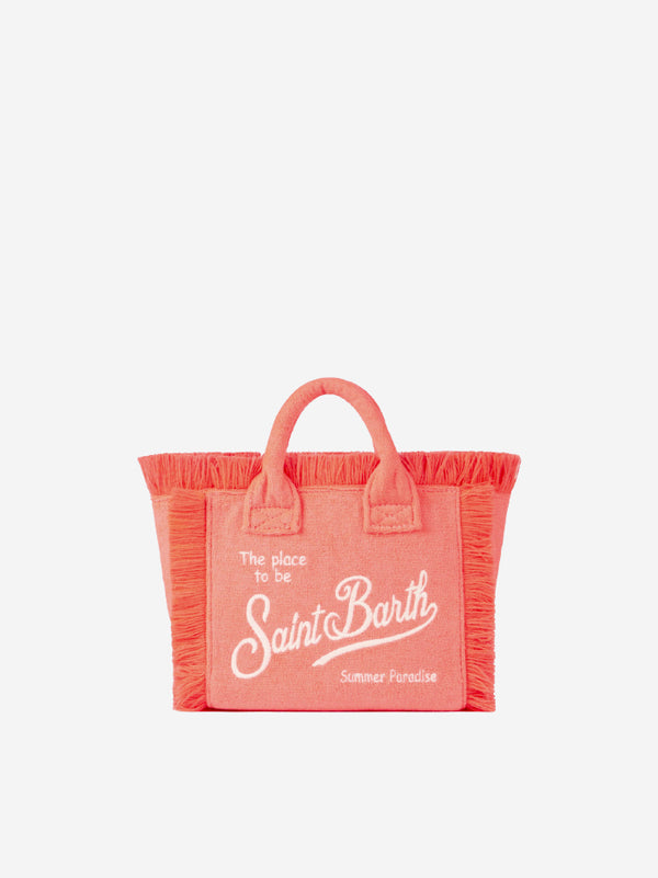 Mini Vanity fluo pink terry handbag