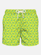 Light fabric man swim shorts mojito print