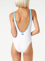 One piece swimsuit with Formentera embroidery