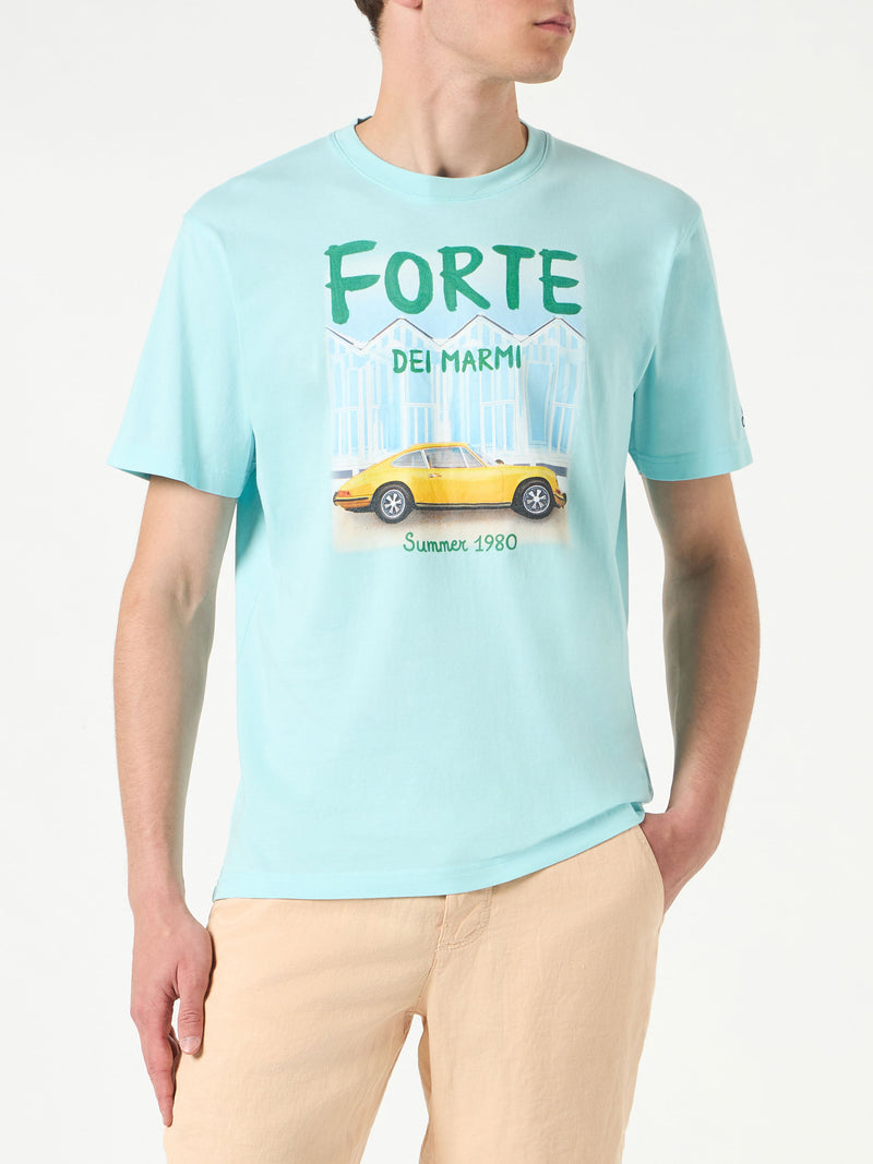 Man cotton t-shirt with Forte dei Marmi car print – MC2 Saint Barth