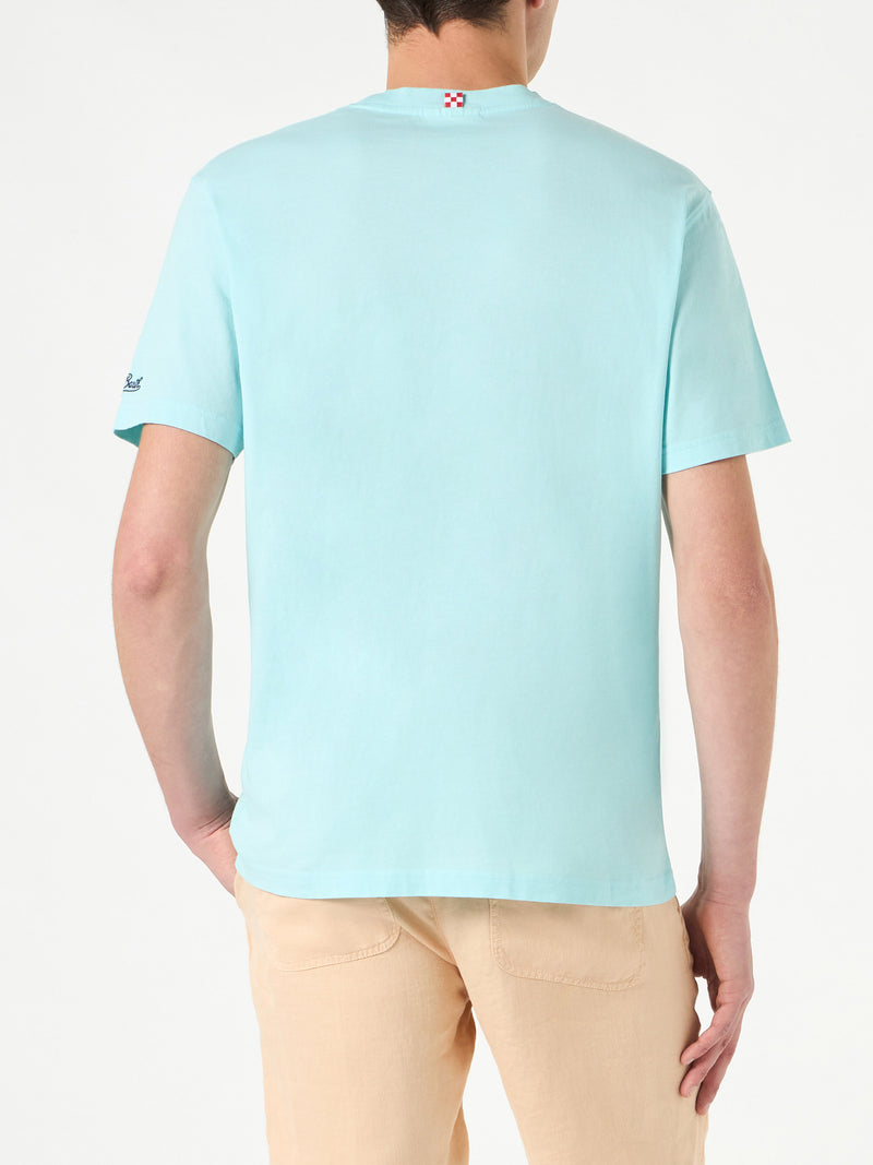 Man cotton t-shirt with Forte dei Marmi car print