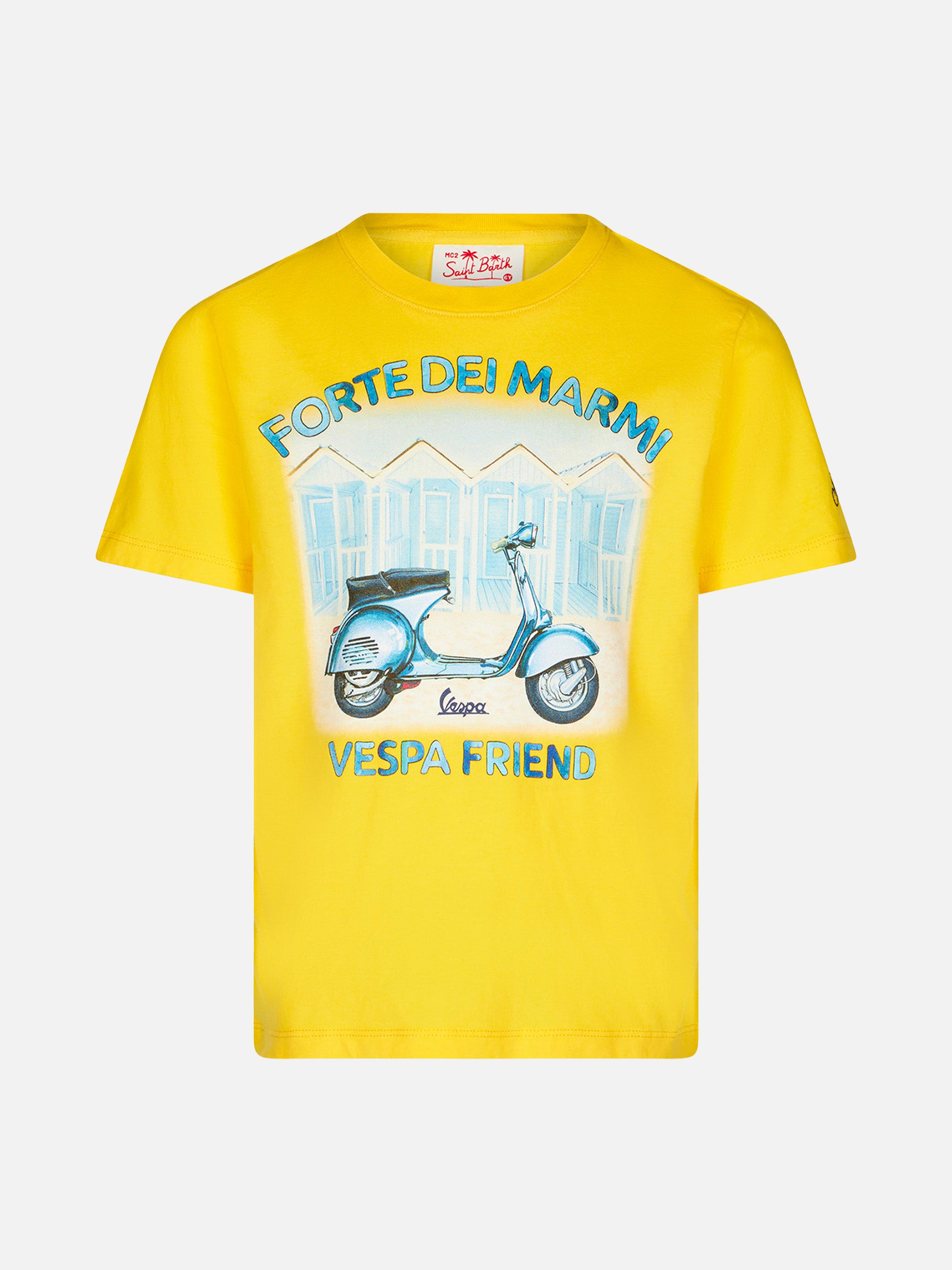 Boy cotton t-shirt with Forte dei Marmi Vespa print | VESPA® SPECIAL E ...