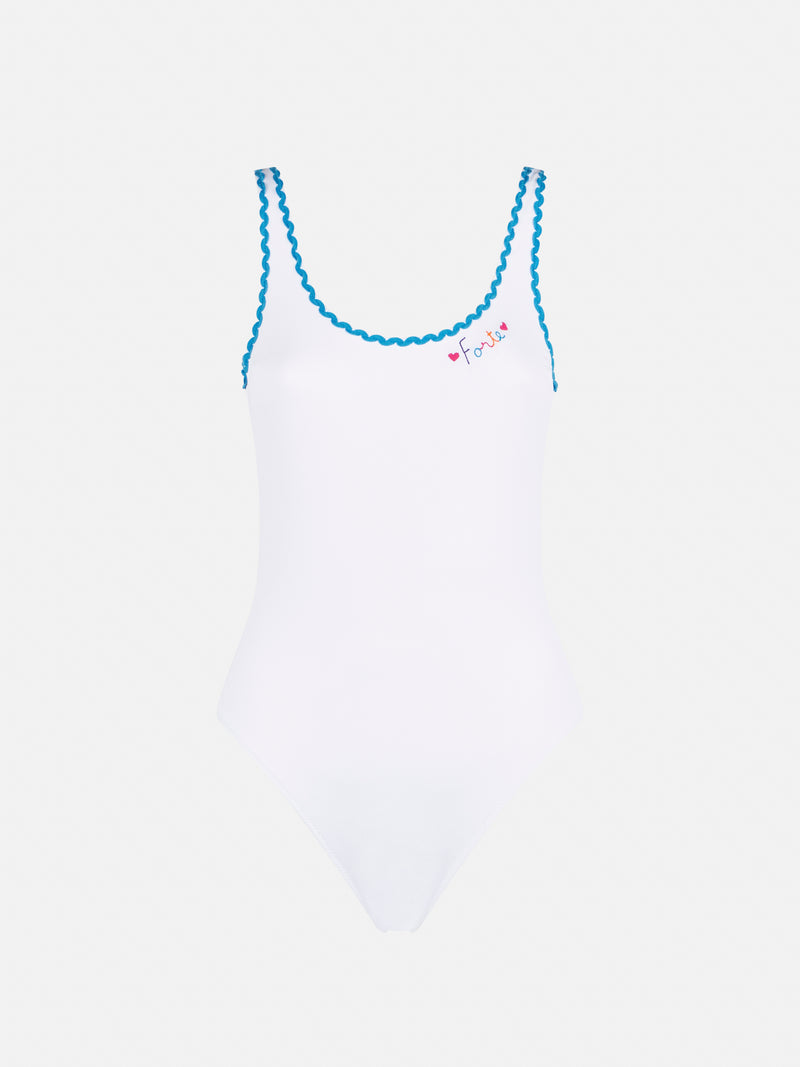 One piece swimsuit with Forte embroidery