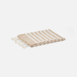 Fouta classic honeycomb with white and beige stripes