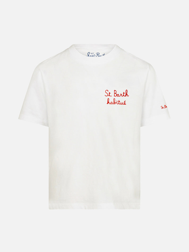 Boy t-shirt with St. Barth habitué embroidery