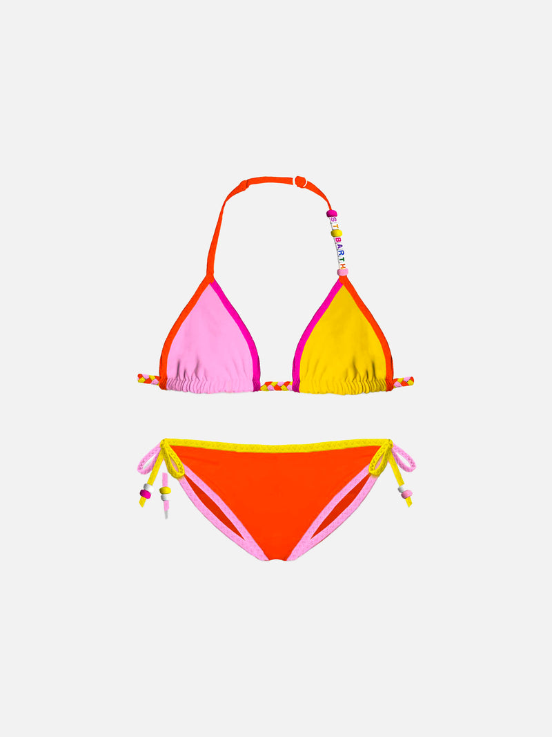Girl triangle bikini with charms