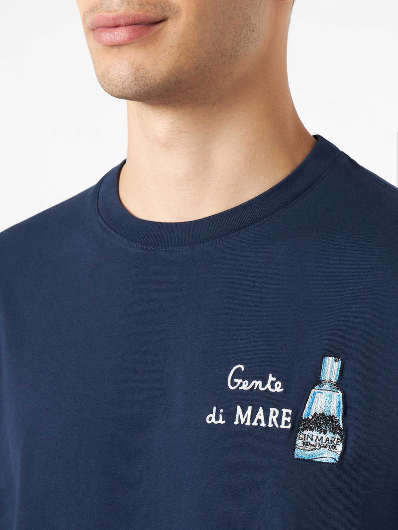 Man cotton t-shirt with Gin Mare embroidery | GIN MARE SPECIAL EDITION –  MC2 Saint Barth | T-Shirts