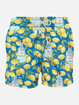 Man classic swim shorts with Lemon print | GIN MARE SPECIAL EDITION