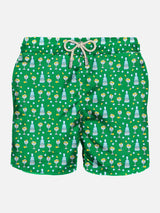 Man light fabric swim shorts with Gin print | GIN MARE SPECIAL EDITION