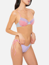 Gingham bralette underwired bikini